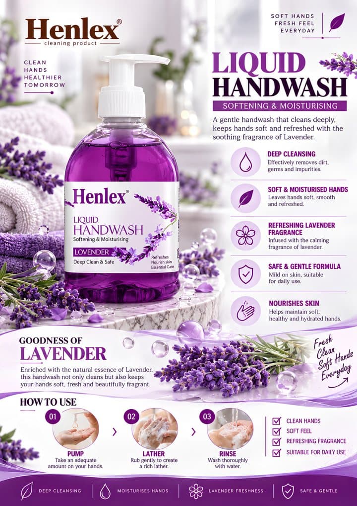 Catalogue page 6: Liquid Handwash — Lavender