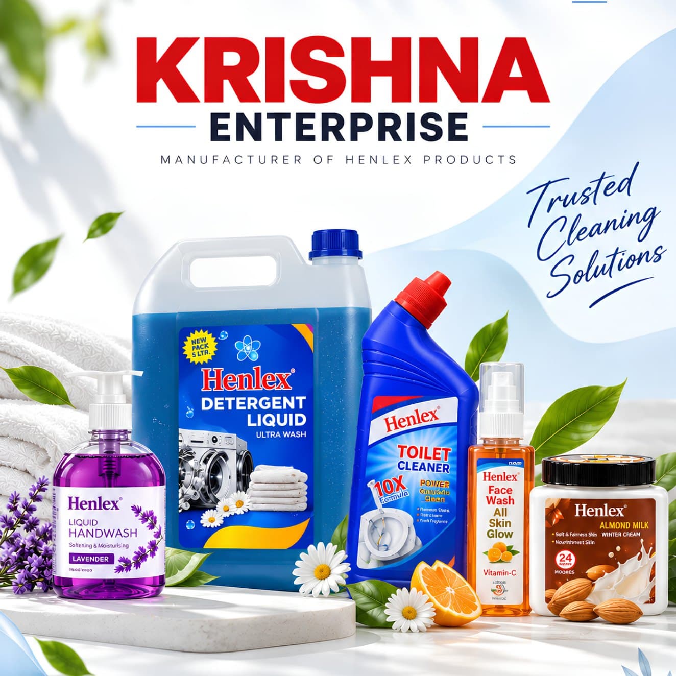 Krishna Enterprise, manufacturer of Henlex products, with the Henlex range